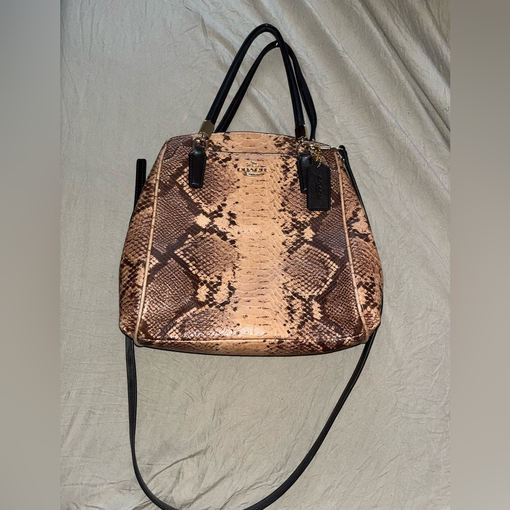 Coach Snakeskin Patterned Bag - image 1